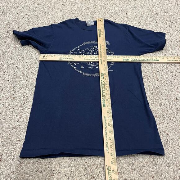 Vintage Smithsonian Constellation Star Short Sleeve Tee Sz M Single Stitch Navy - Picture 7 of 9